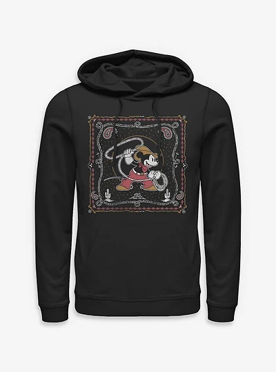 Disney Mickey Mouse Western Cowboy Paisley Hoodie BoxLunch Exclusive