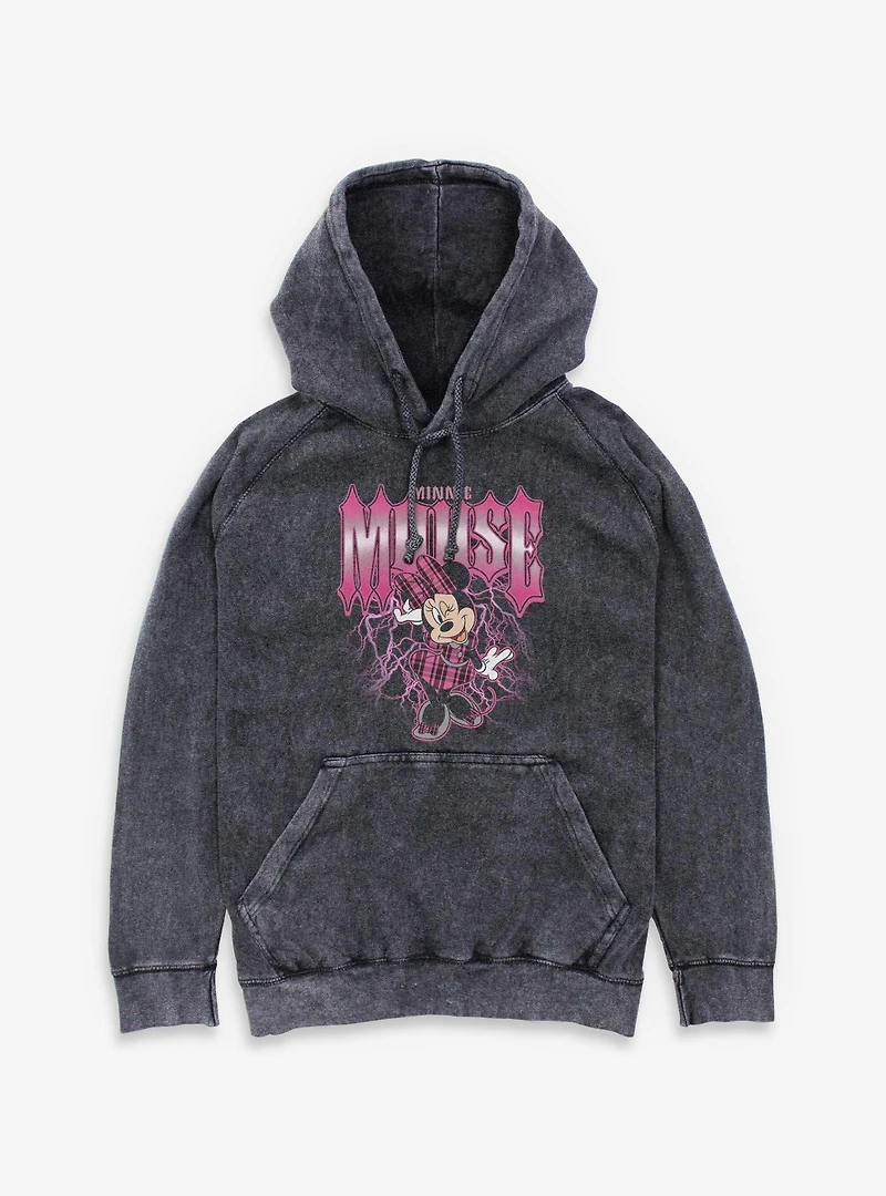 Disney Minnie Mouse Lightning Mineral Wash Hoodie BoxLunch Exclusive
