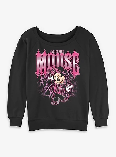 Disney Minnie Mouse Lightning Womens Slouchy Sweatshirt BoxLunch Exclusive