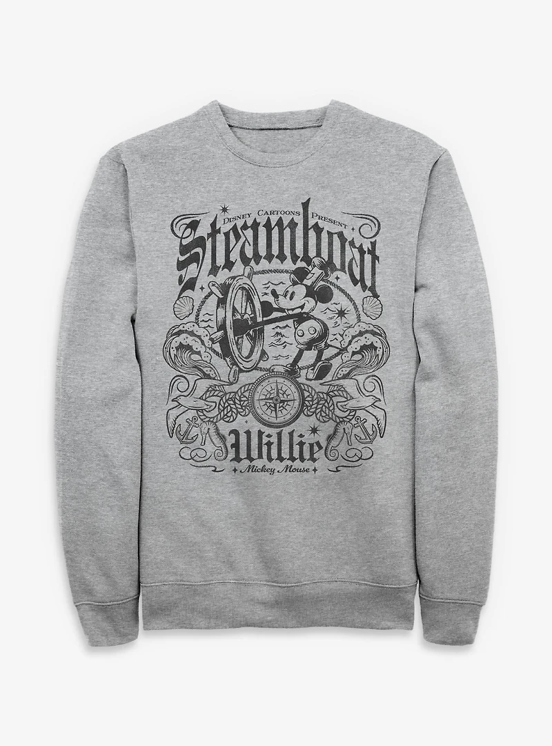 Disney Steamboat Willie Mickey Mouse Sweatshirt BoxLunch Exclusive