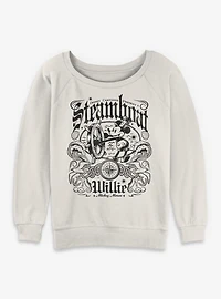 Disney Steamboat Willie Mickey Mouse Womens Slouchy Sweatshirt BoxLunch Exclusive