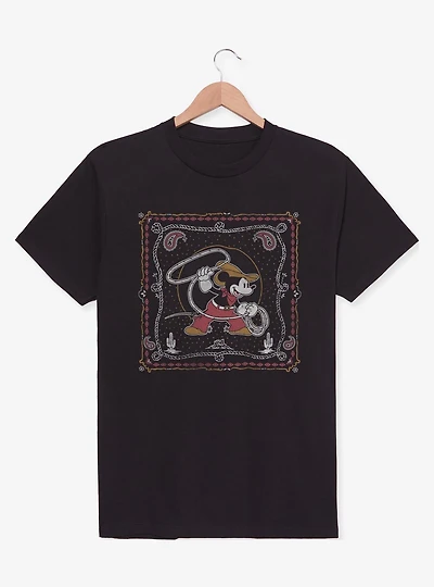 Disney Mickey Mouse Western Cowboy Paisley T-Shirt BoxLunch Exclusive
