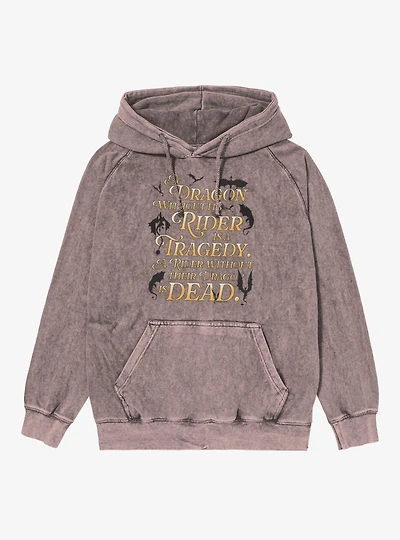Fourth Wing The Empyrean Classic Quote Mineral Wash Hoodie