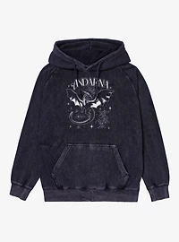 Fourth Wing The Empyrean Andarna Aesthetic Outlined Mineral Wash Hoodie
