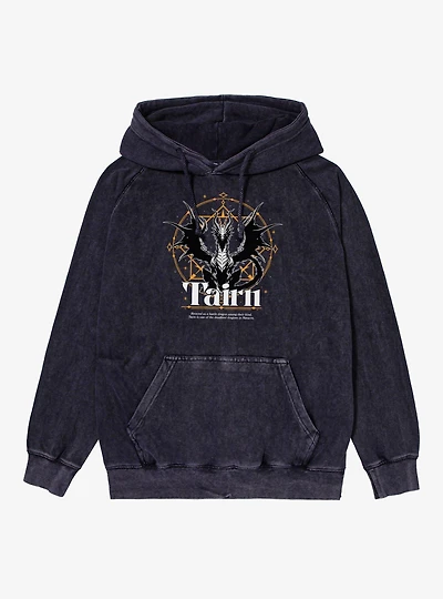 Fourth Wing The Empyrean Tairn Revered Dragon Crest Mineral Wash Hoodie