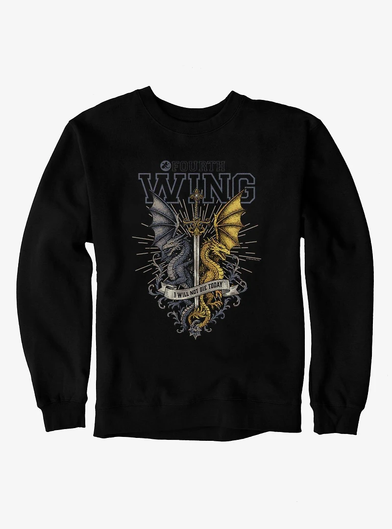 Fourth Wing The Empyrean Black And Gold Dragons Sweatshirt