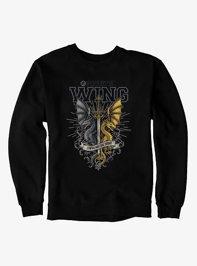 Fourth Wing The Empyrean Black And Gold Dragons Sweatshirt