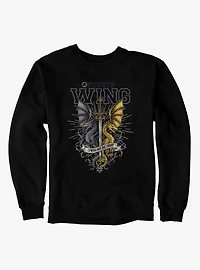 Fourth Wing The Empyrean Black And Gold Dragons Sweatshirt
