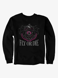 Fourth Wing The Empyrean Fly Or Die Dragon Emblem Retro Sweatshirt