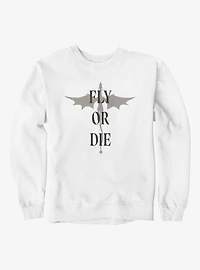 Fourth Wing The Empyrean Fly Or Die Minimalist Dragon Sweatshirt
