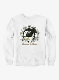 Fourth Wing The Empyrean Andarna Tairn Floral Wreath Dragon Sweatshirt
