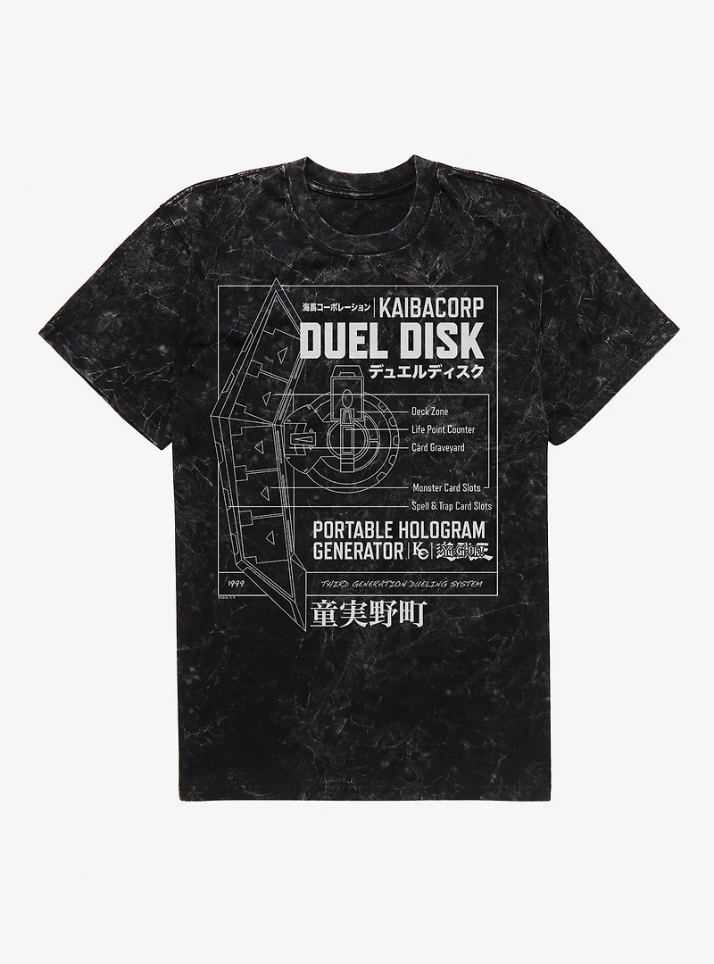 Yu-Gi-Oh! Duel Monsters Disk Blue Prints Mineral Wash T-Shirt BoxLunch Exclusive