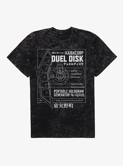 Yu-Gi-Oh! Duel Monsters Disk Blue Prints Mineral Wash T-Shirt BoxLunch Exclusive