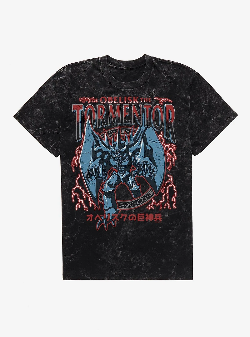 Yu-Gi-Oh! Duel Monsters Obelisk The Tormentor Lightning Mineral Wash T-Shirt BoxLunch Exclusive