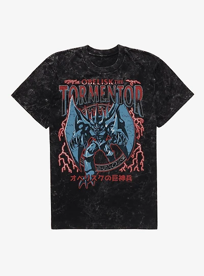 Yu-Gi-Oh! Duel Monsters Obelisk The Tormentor Lightning Mineral Wash T-Shirt BoxLunch Exclusive