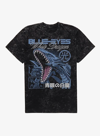 Yu-Gi-Oh! Duel Monsters Blue Eyes White Dragon Mineral Wash T-Shirt BoxLunch Exclusive