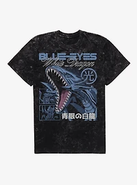 Yu-Gi-Oh! Duel Monsters Blue Eyes White Dragon Mineral Wash T-Shirt BoxLunch Exclusive