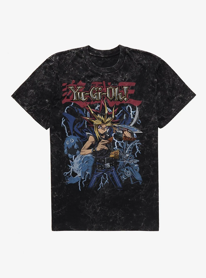 Yu-Gi-Oh! Duel Monsters Retro Yami Yugi Lightning Collage Mineral Wash T-Shirt BoxLunch Exclusive
