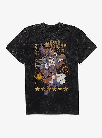 Yu-Gi-Oh! Duel Monsters Dark Magician Girl Gold Mineral Wash T-Shirt BoxLunch Exclusive