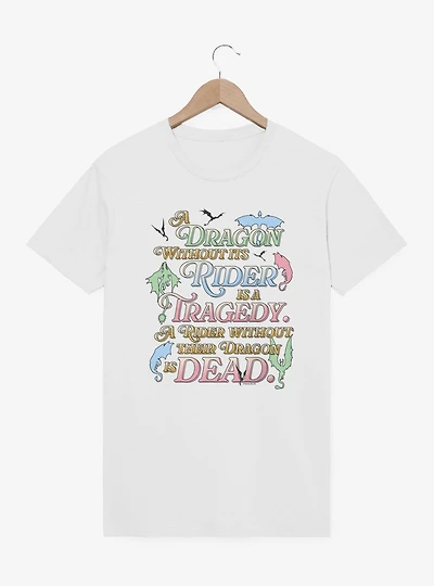 Fourth Wing The Empyrean A Dragon Without Rider Is Tragedy T-Shirt