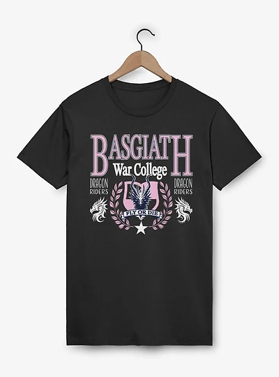 Fourth Wing The Empyrean Fly Or Die Pink Text T-Shirt