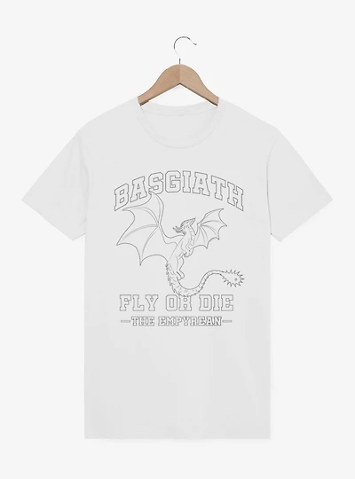 Fourth Wing The Empyrean Basgiath Fly Or Die Outlined T-Shirt