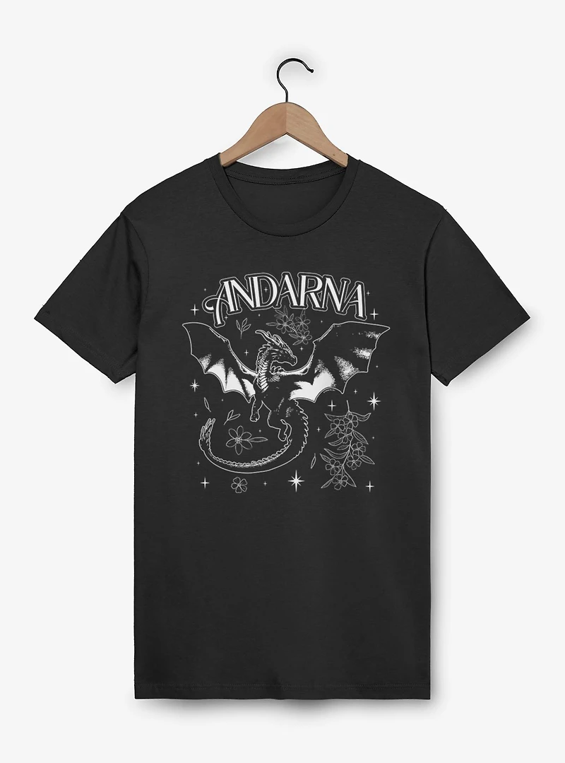 Fourth Wing The Empyrean Andarna Aesthetic Outlined T-Shirt