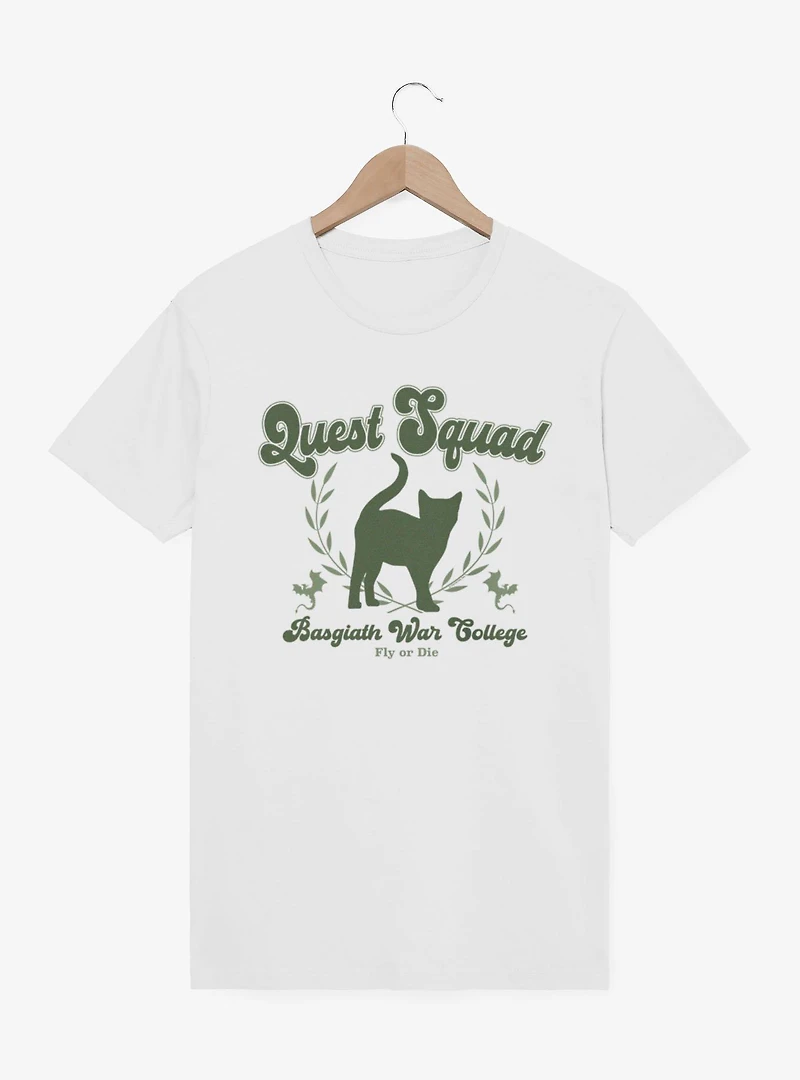 Fourth Wing The Empyrean Quest Squad Basgiath Green T-Shirt