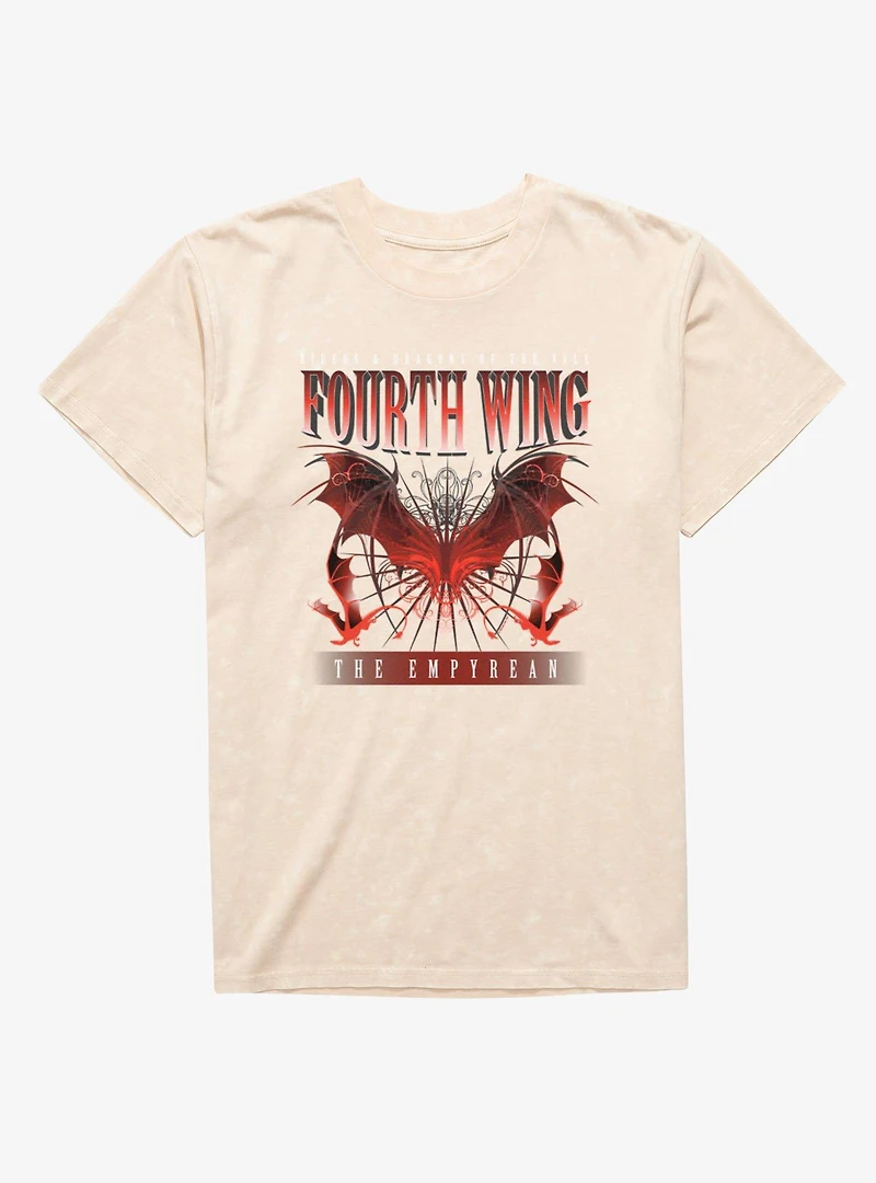 Fourth Wing The Empyrean Riders Dragons Of Vale Mineral Wash T-Shirt