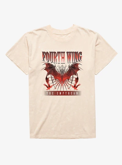 Fourth Wing The Empyrean Riders Dragons Of Vale Mineral Wash T-Shirt