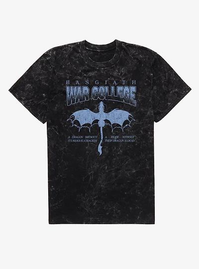 Fourth Wing The Empyrean Basgiath War College Distressed Mineral Wash T-Shirt