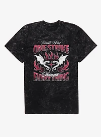 Fourth Wing The Empyrean One Strike Changes Everything Flame Mineral Wash T-Shirt