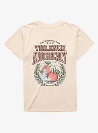 Fourth Wing The Empyrean Violence Apothecary Pastel Vintage Mineral Wash T-Shirt