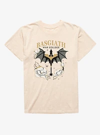 Fourth Wing The Empyrean Basgiath War Yellow Retro Mineral Wash T-Shirt