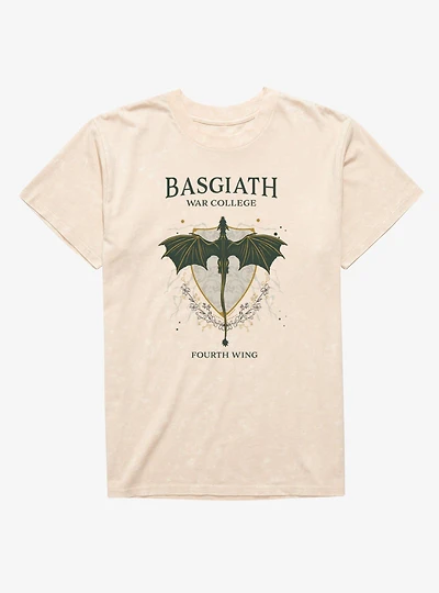Fourth Wing The Empyrean Basgiath War College Retro Mineral Wash T-Shirt