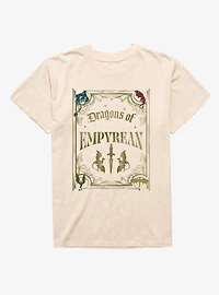 Fourth Wing The Empyrean Dragons Gold Mineral Wash T-Shirt