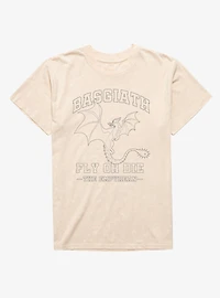 Fourth Wing The Empyrean Basgiath Fly Or Die Outlined Mineral Wash T-Shirt