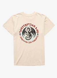 Fourth Wing The Empyrean Conscription Day I Survived Mineral Wash T-Shirt