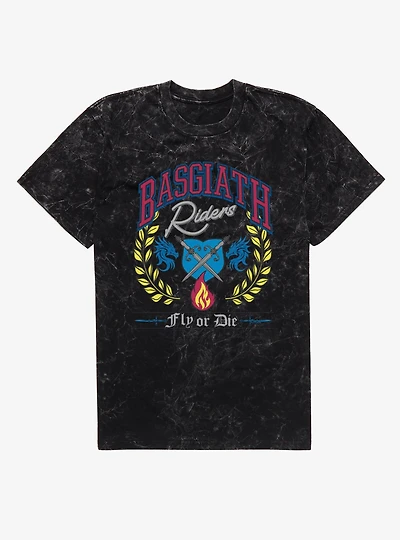 Fourth Wing The Empyrean Basgiath Riders Colorful Mineral Wash T-Shirt