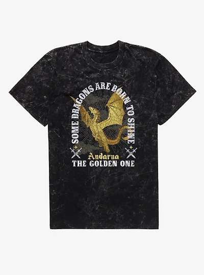 Fourth Wing The Empyrean Dragons Are Born To Shine Vintage Mineral Wash T-Shirt