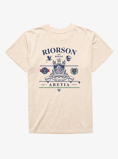 Fourth Wing The Empyrean Riorson House Aretia Mineral Wash T-Shirt