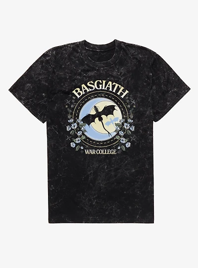 Fourth Wing The Empyrean Basgiath War College Flying Dragon Mineral Wash T-Shirt