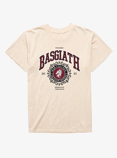 Fourth Wing The Empyrean Basgiath War College Dragon Riders Mineral Wash T-Shirt