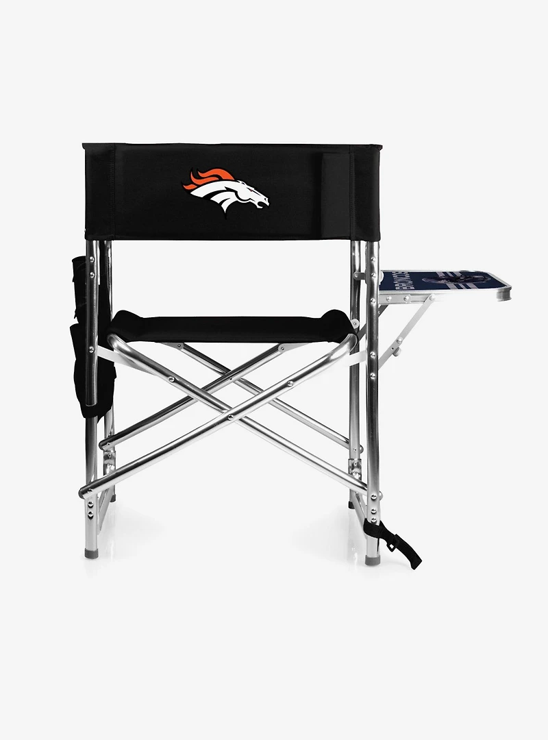 NFL Denver Broncos Camping Chair & Side Table Black