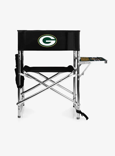 NFL Green Bay Packers Camping Chair & Side Table Black