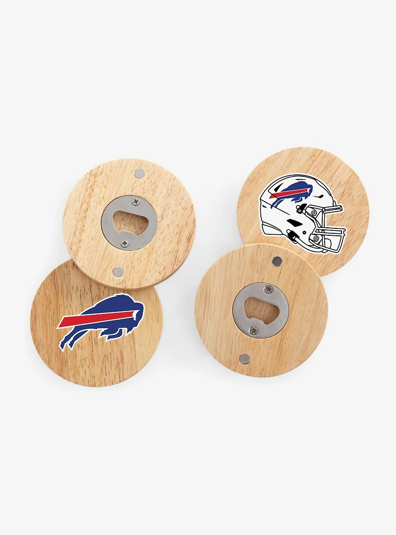NFL Buffalo Bills Coaster Magnets With Bottle Openers Set of 4
