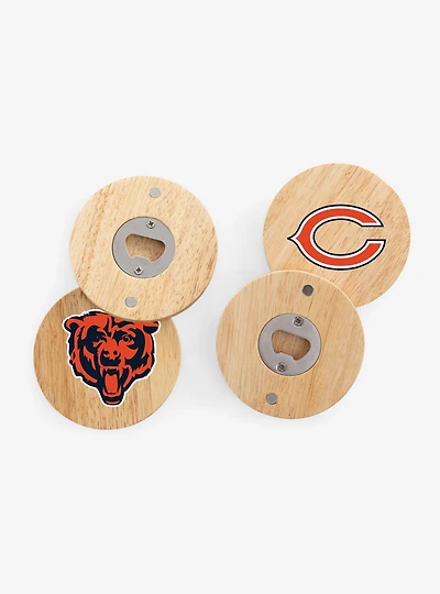 NFL Chicago Bears Coaster Magnets With Bottle Openers Set of 4