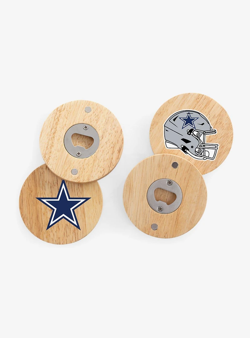 NFL Dallas Cowboys Coaster Magnets With Bottle Openers Set of 4