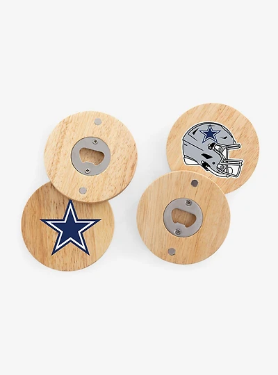 NFL Dallas Cowboys Coaster Magnets With Bottle Openers Set of 4