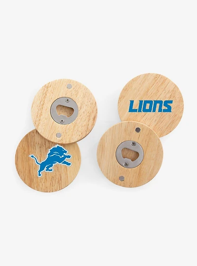 NFL Detroit Lions Coaster Magnets With Bottle Openers Set of 4